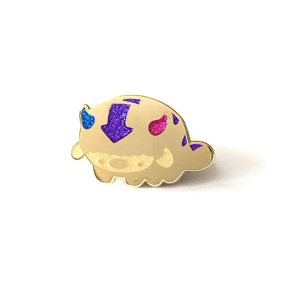 Bisexual Bison Pride enamel pin, gold plating