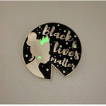 Black Lives Matter Princess enamel pin, designed in Sydney