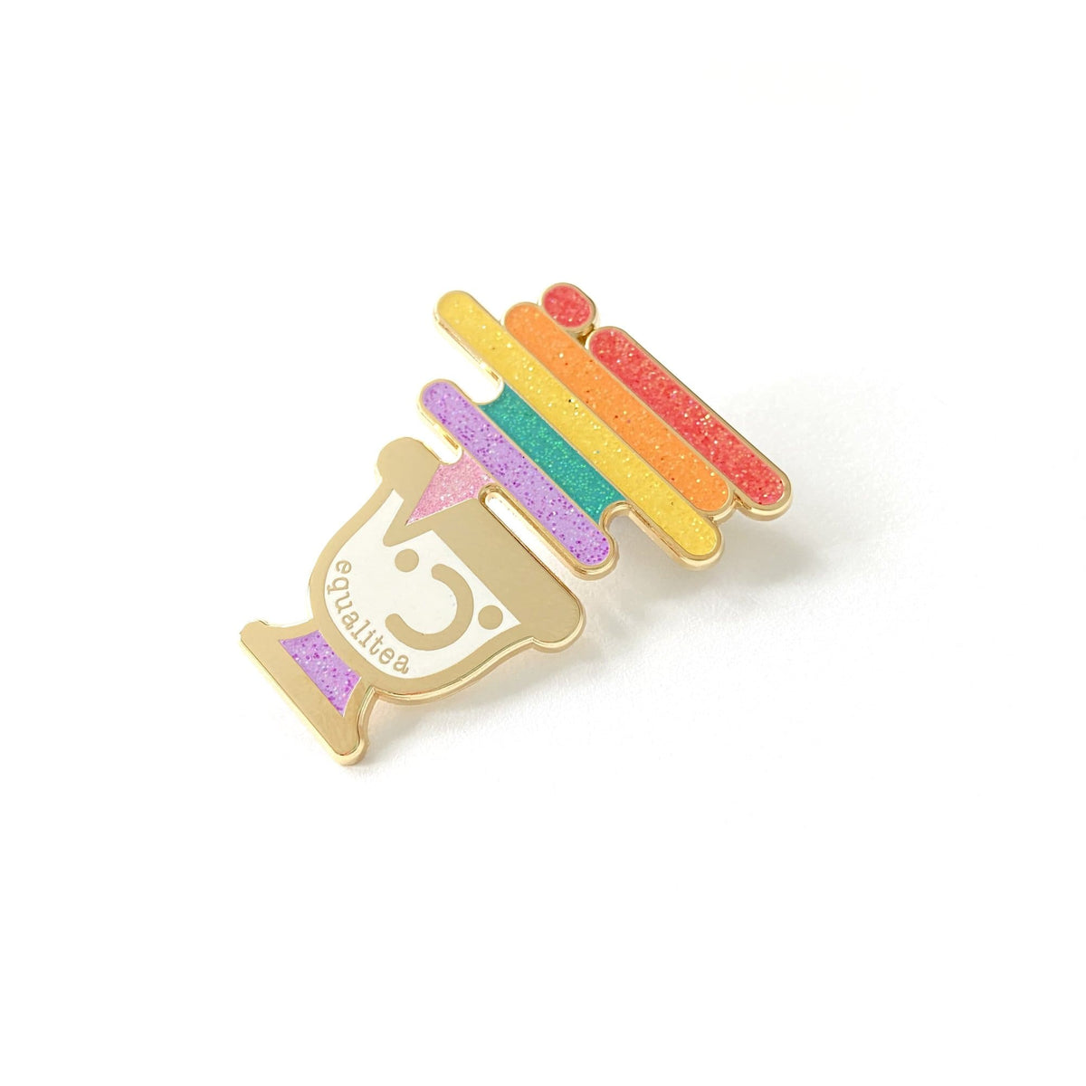 Equali-tea Pride enamel pin, designed in Sydney
