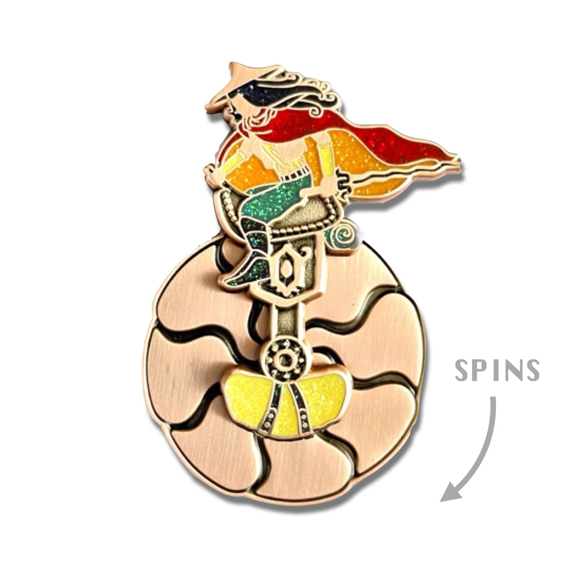 cuddlefish Spinning Asian Warrior Princess Pin
