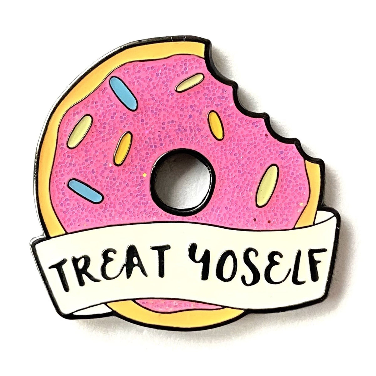 Treat Yo Self enamel pin by Pinbuds