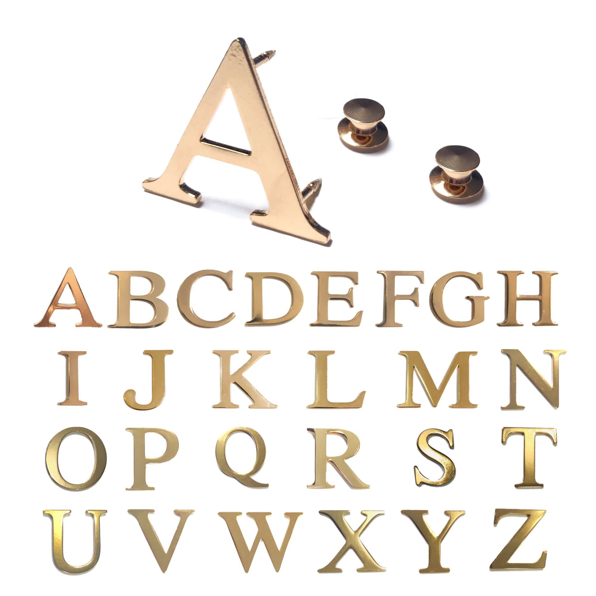 donburee Gold Letter Monogram Pins (Choose from A-Z)