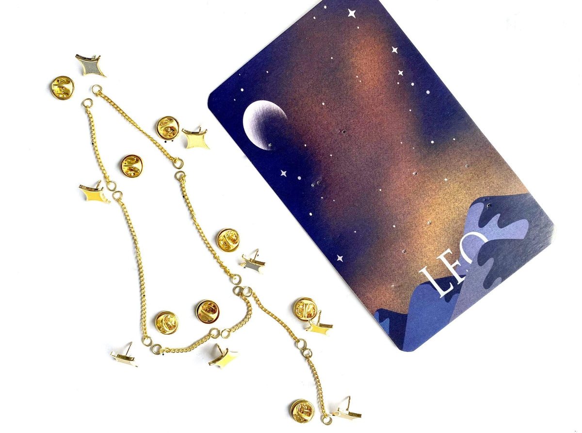 Leo Star Sign enamel pin, designed in Sydney