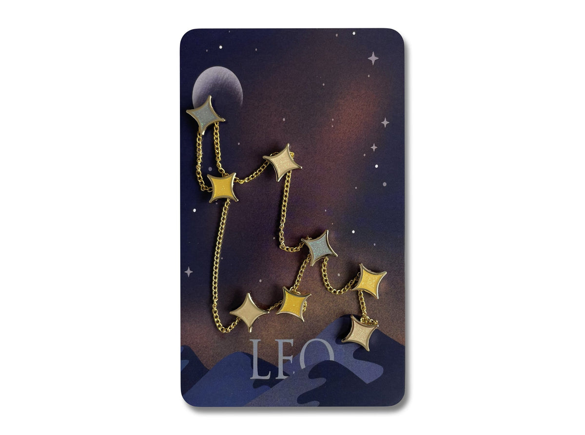 Leo Star Sign enamel pin, designed in Sydney