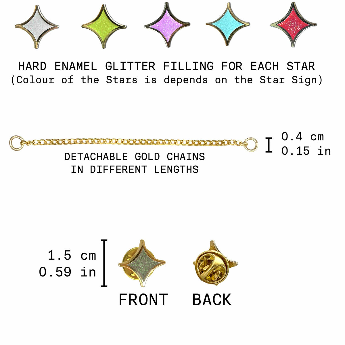 Pisces Star Sign enamel pin, designed in Sydney