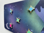 Pride Constellation Glow enamel pin, designed in Sydney