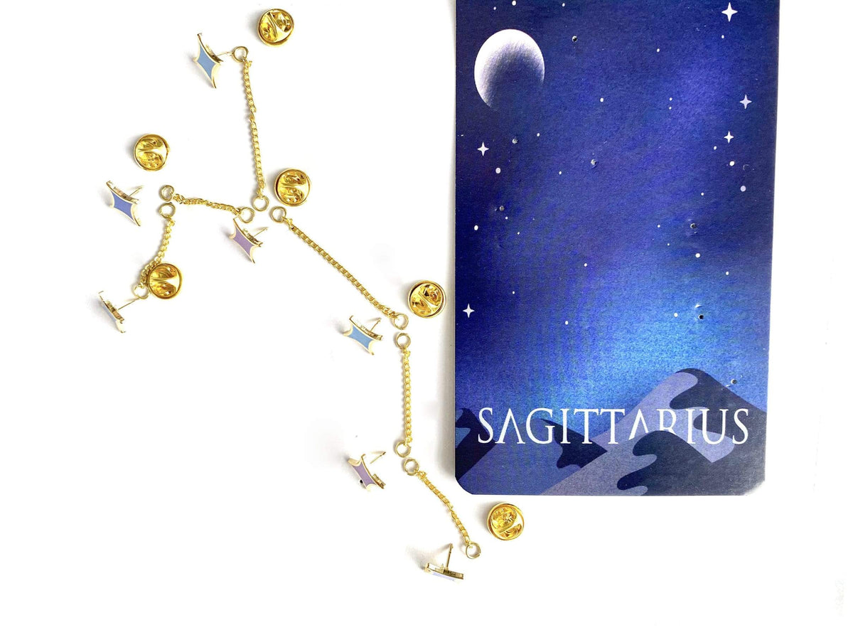 Sagittarius Star Sign enamel pin, designed in Sydney