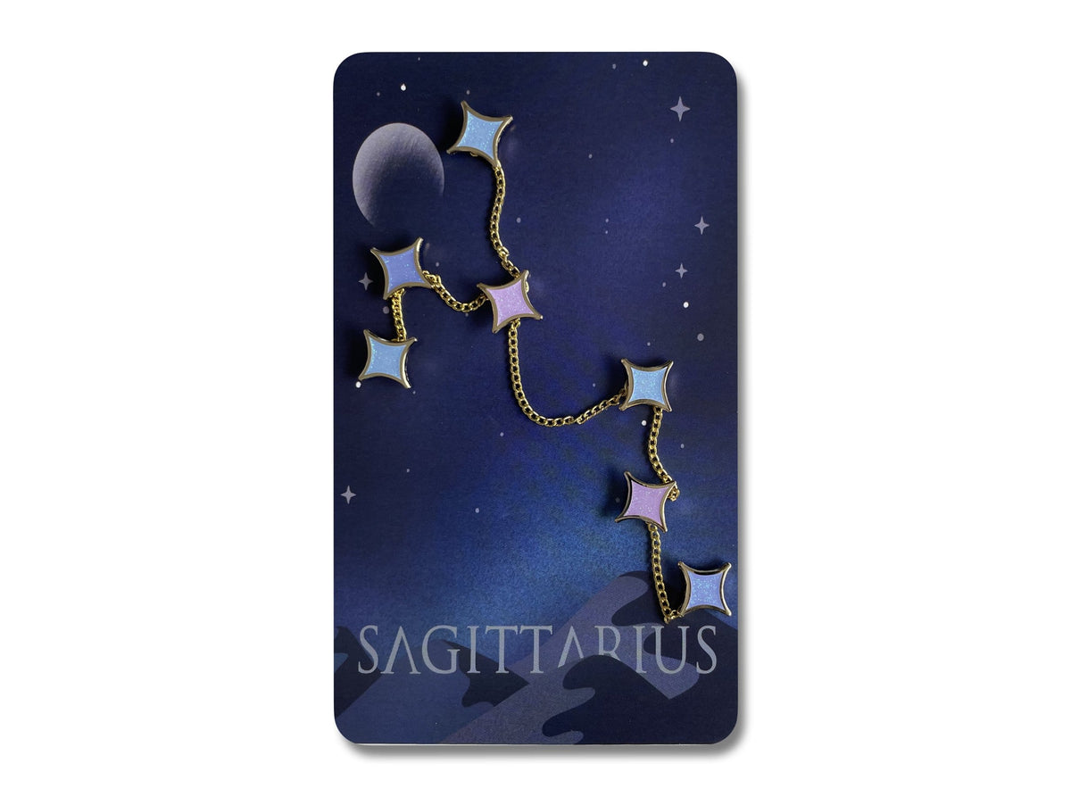 Sagittarius Star Sign enamel pin, designed in Sydney