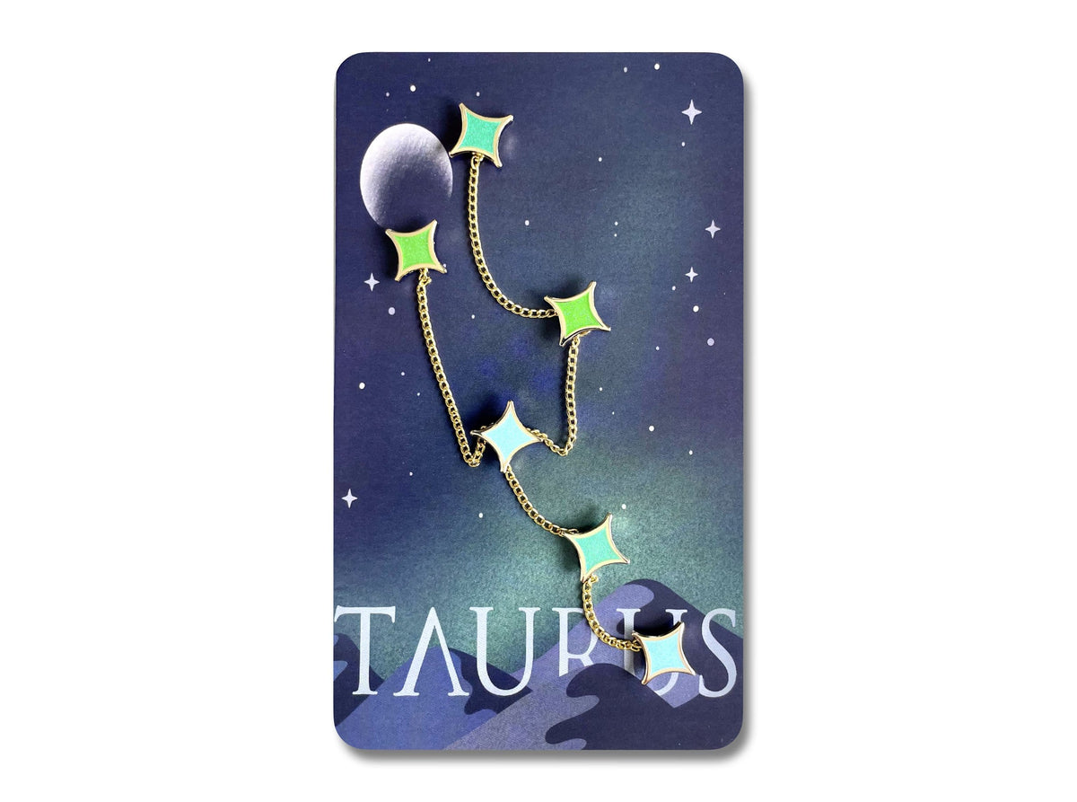 Taurus Star Sign enamel pin, designed in Sydney