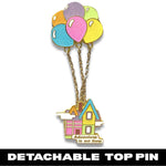Adventure Is Out There enamel pin, gold plating