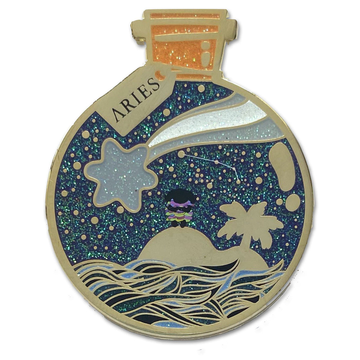 Aries Wishing Animal enamel pin by Pinbuds