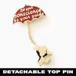 Conscience Cricket enamel pin by Pinbuds