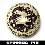 Down the Rabbit Hole Spinner enamel pin by Pinbuds