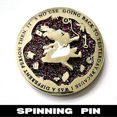 Down the Rabbit Hole Spinner Pin