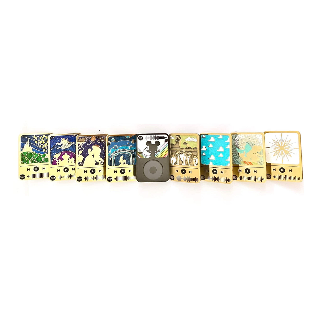 Greek hero Music Code enamel pin, glitter