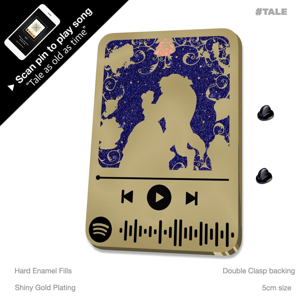 Floating lights Music Code enamel pin, designed in Sydney