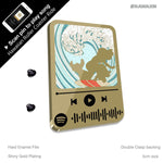 Floating lights Music Code enamel pin, hard enamel