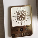 Floating lights Music Code enamel pin, designed in Sydney