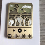 Floating lights Music Code enamel pin, gold plating