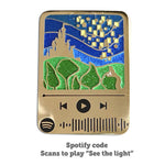 Floating lights Music Code enamel pin by Pinbuds