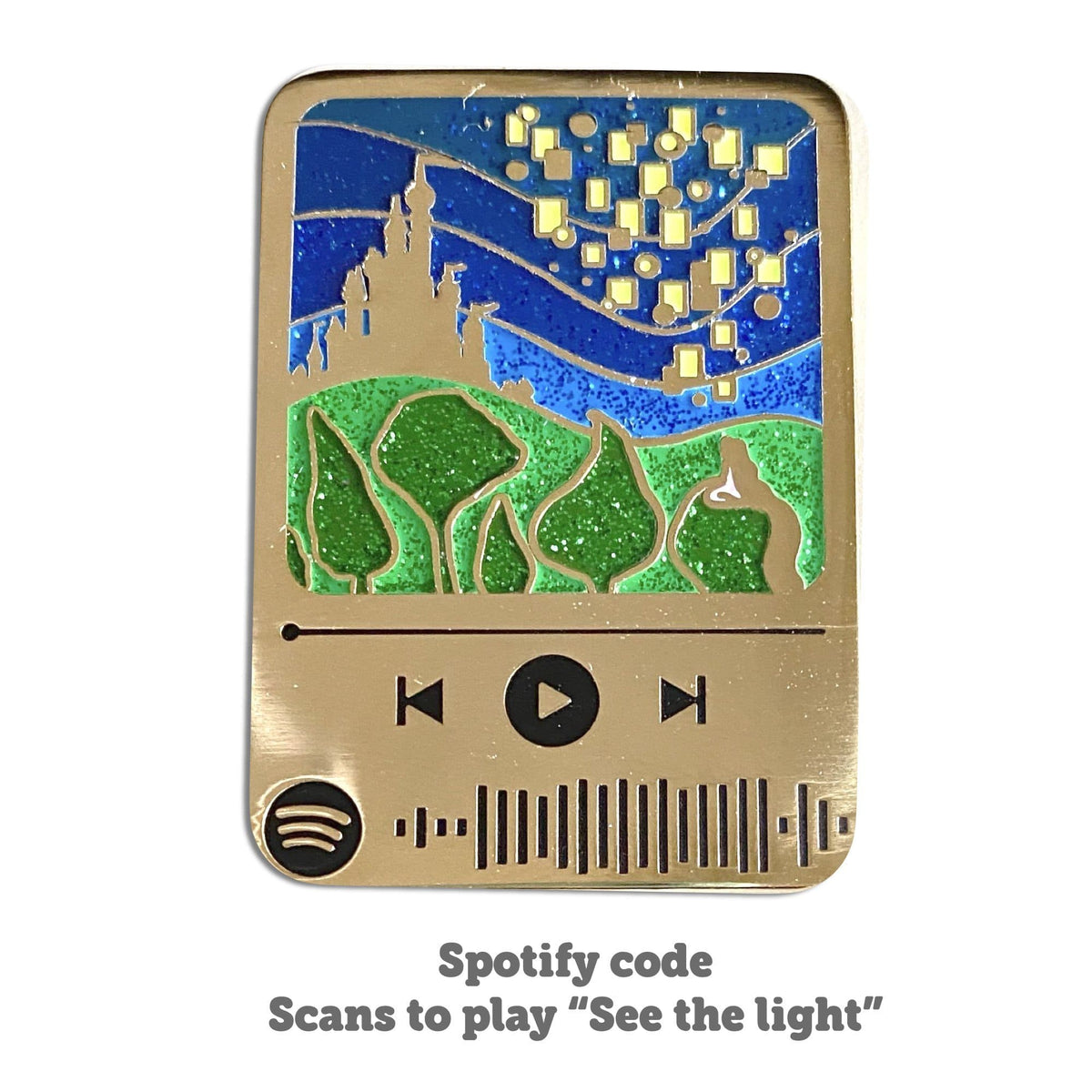 Floating lights Music Code enamel pin by Pinbuds