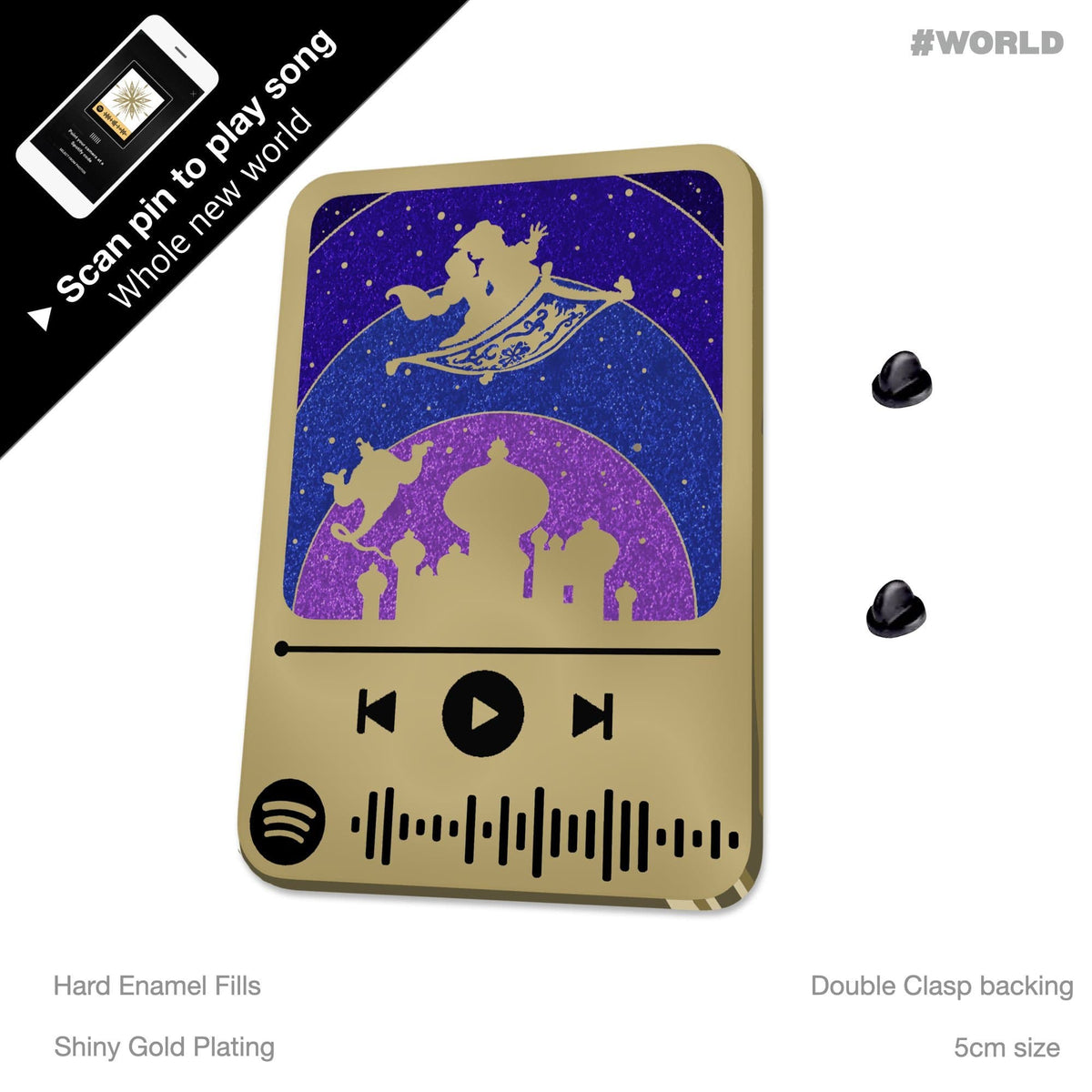 Floating lights Music Code enamel pin, hard enamel