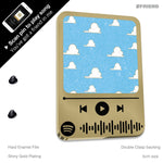 Floating lights Music Code enamel pin, gold plating