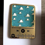 Floating lights Music Code enamel pin, hard enamel
