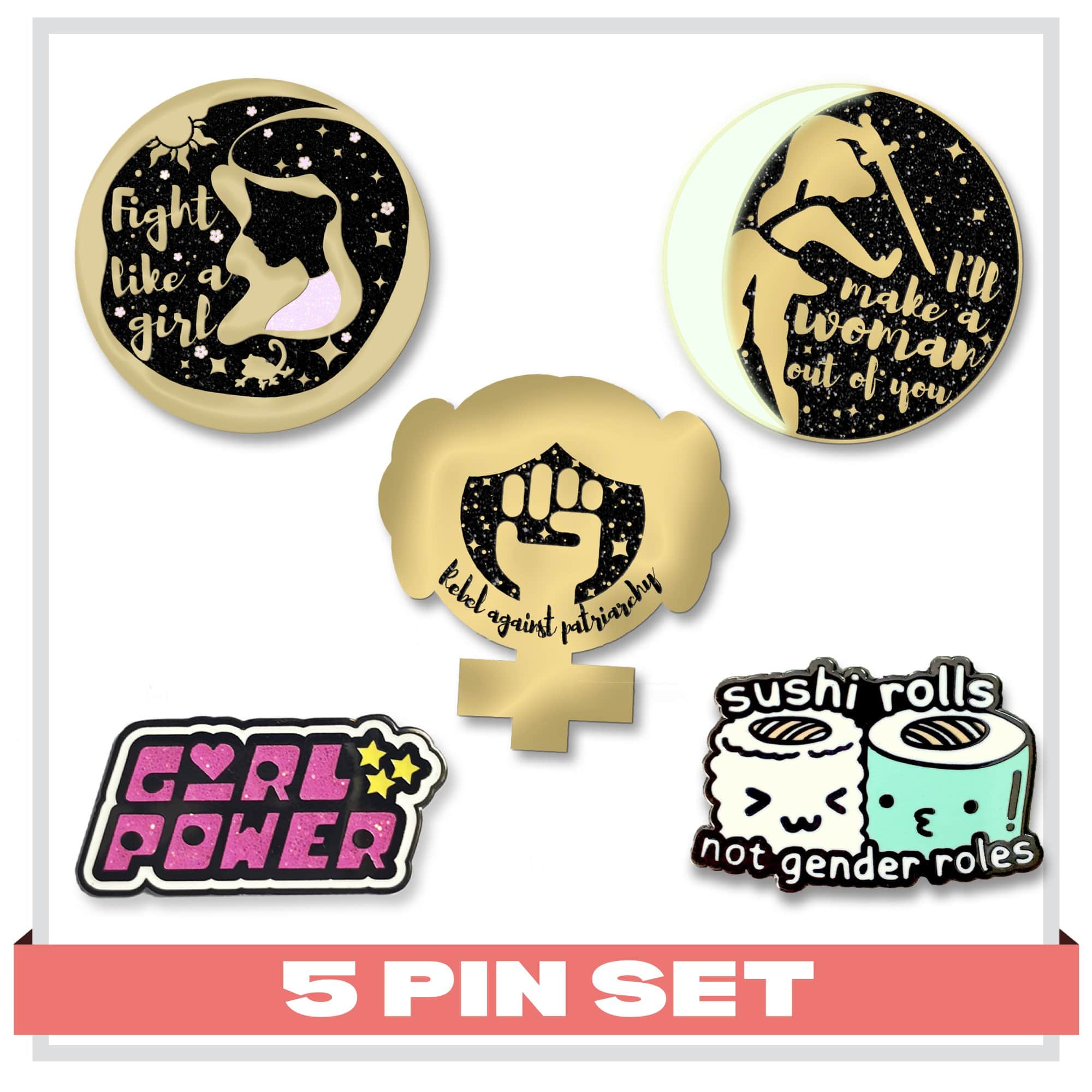 lemeownade Girl Power (5 Pin Set)