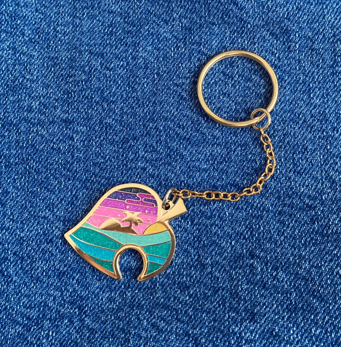Horizons Island acrylic charm keychain, designed in Sydney