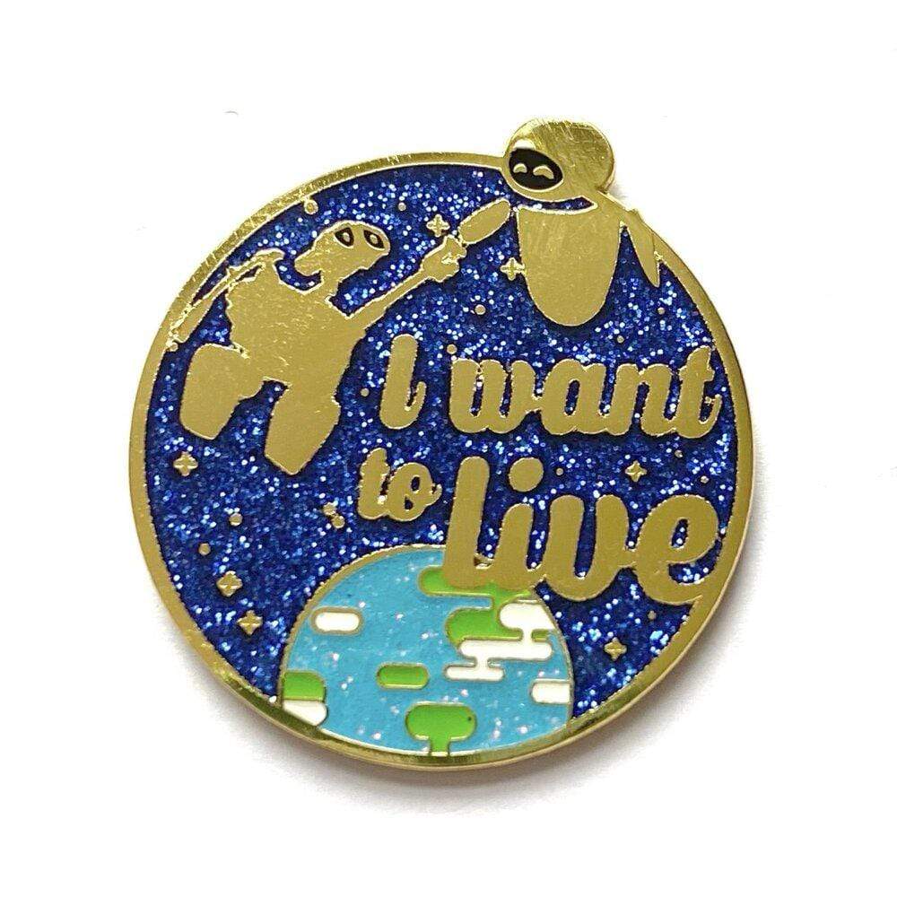 I Want to Live enamel pin by Pinbuds