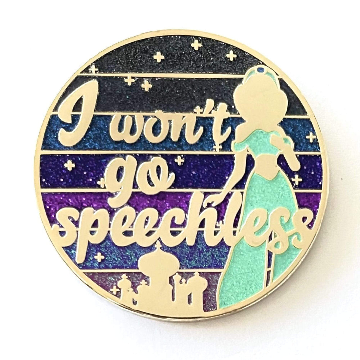 I Won't Go Speechless enamel pin by Pinbuds