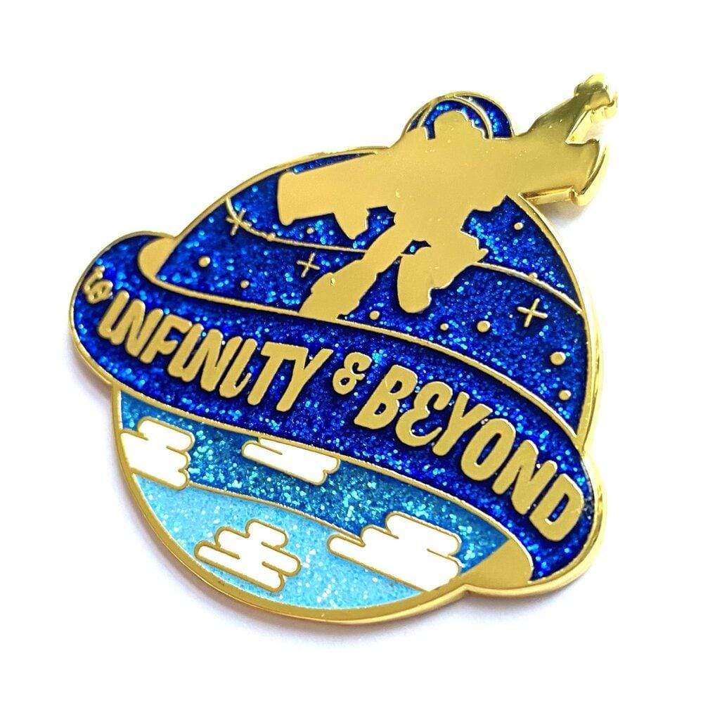 Infinity enamel pin, gold plating