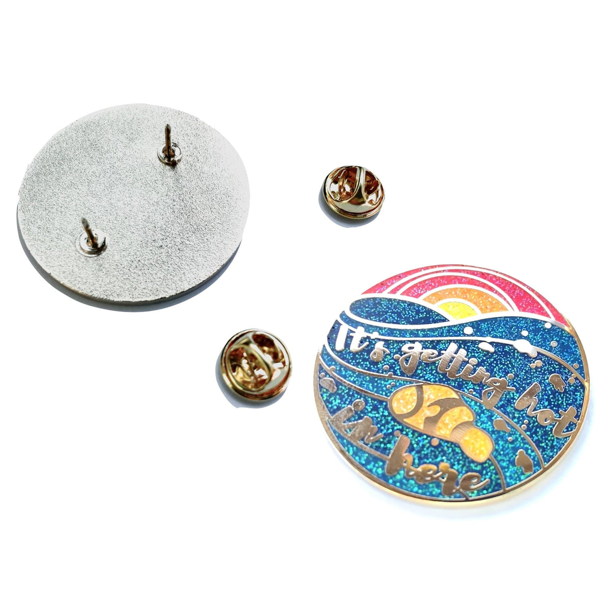 It's Getting Hot in Here enamel pin, designed in Sydney