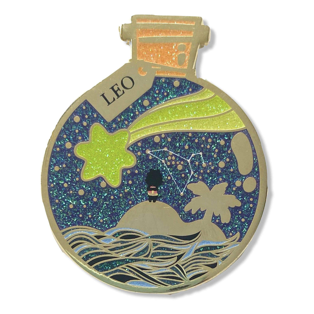 Leo Wishing Animal enamel pin by Pinbuds
