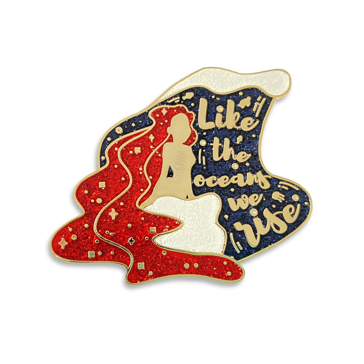Like the Oceans We Rise enamel pin by Pinbuds