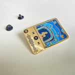 Mermaid Music Code enamel pin, gold plating