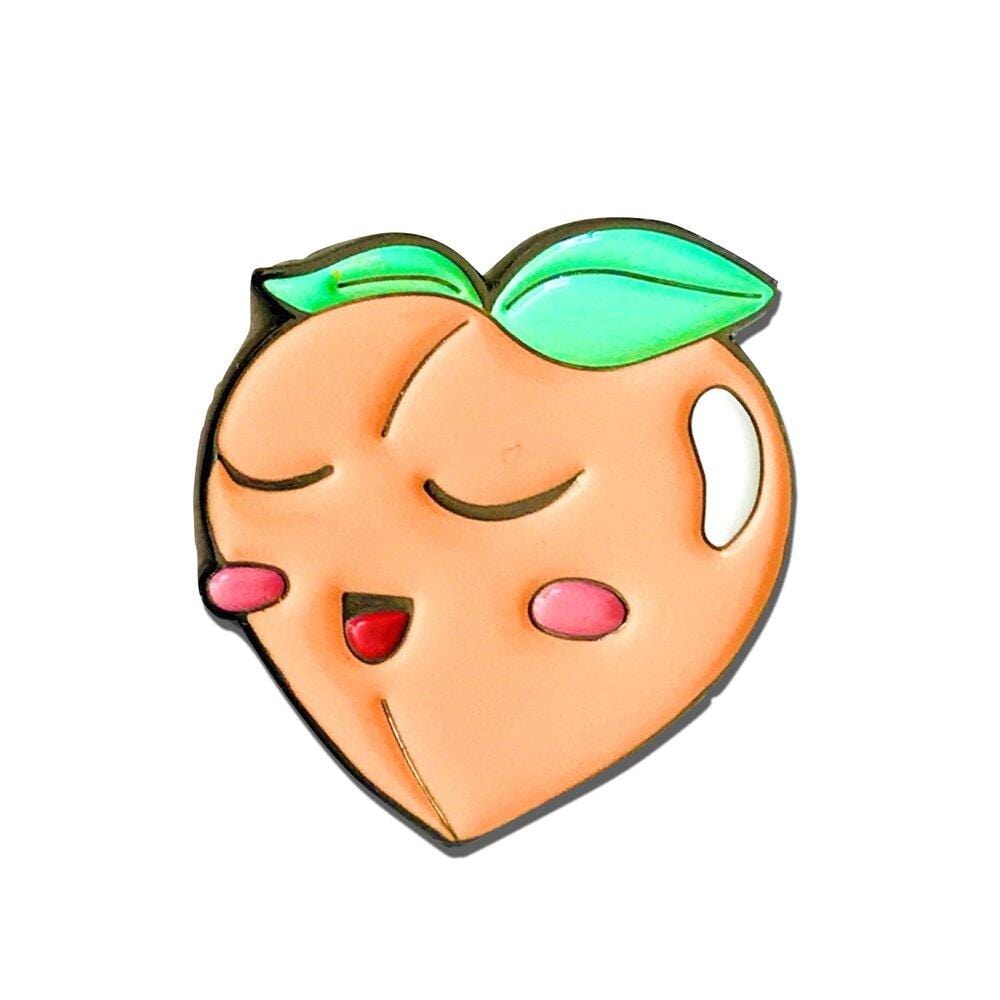 lemeownade Peach Emoji Pin