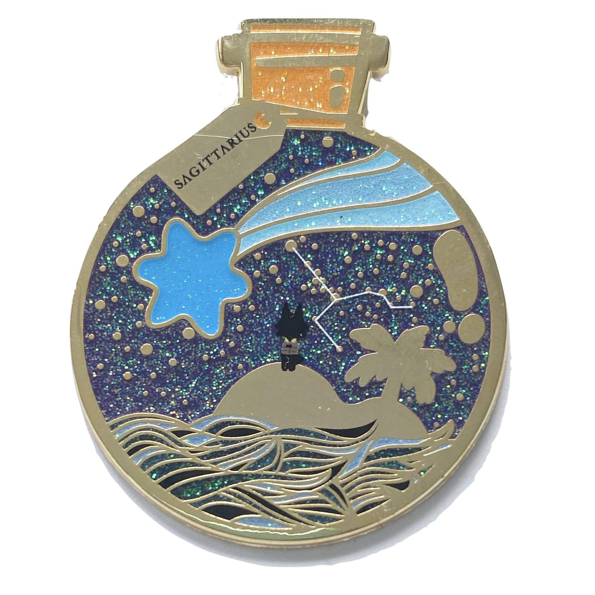 Sagittarius Wishing Animal enamel pin by Pinbuds