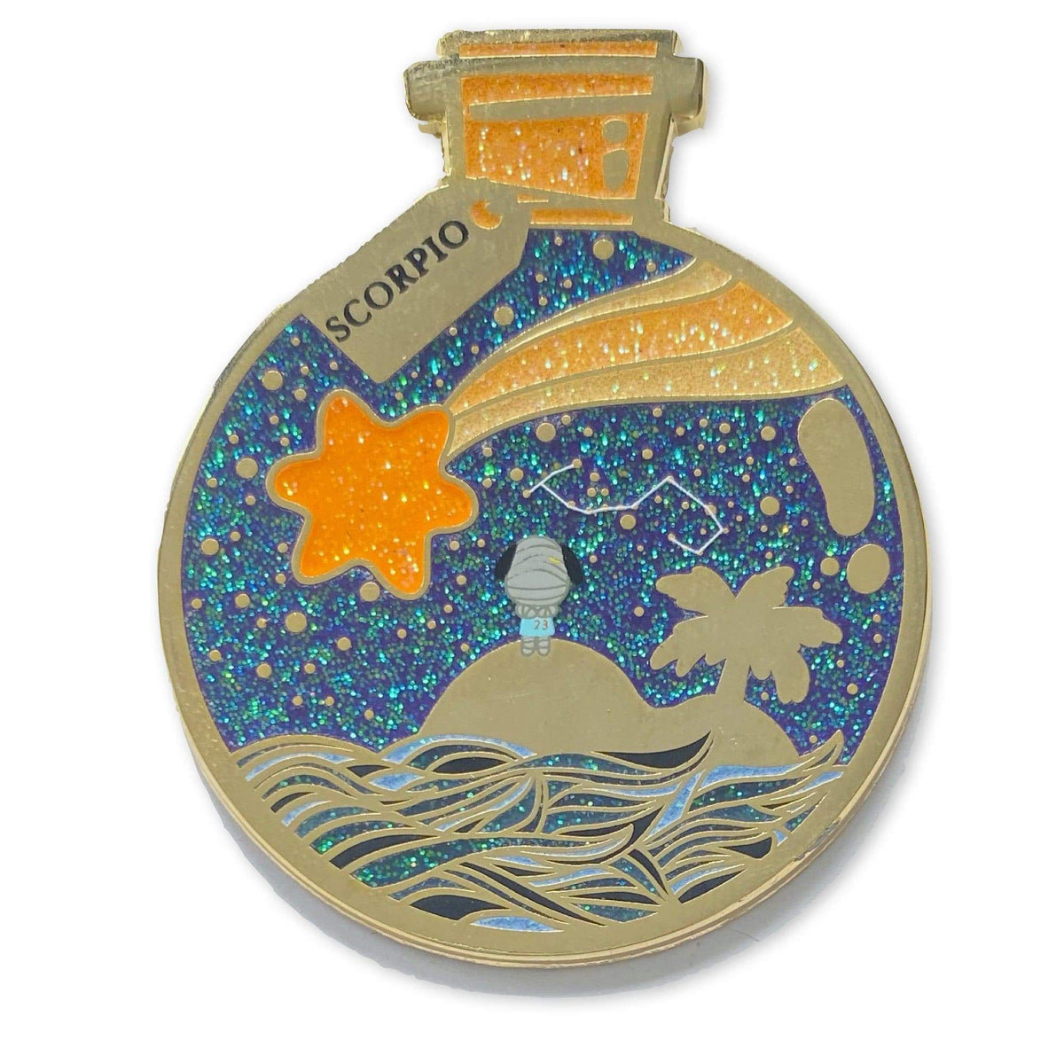 Scorpio Wishing Animal enamel pin by Pinbuds