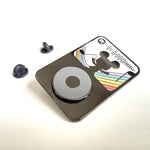 Spinning Hits Music Code enamel pin, designed in Sydney