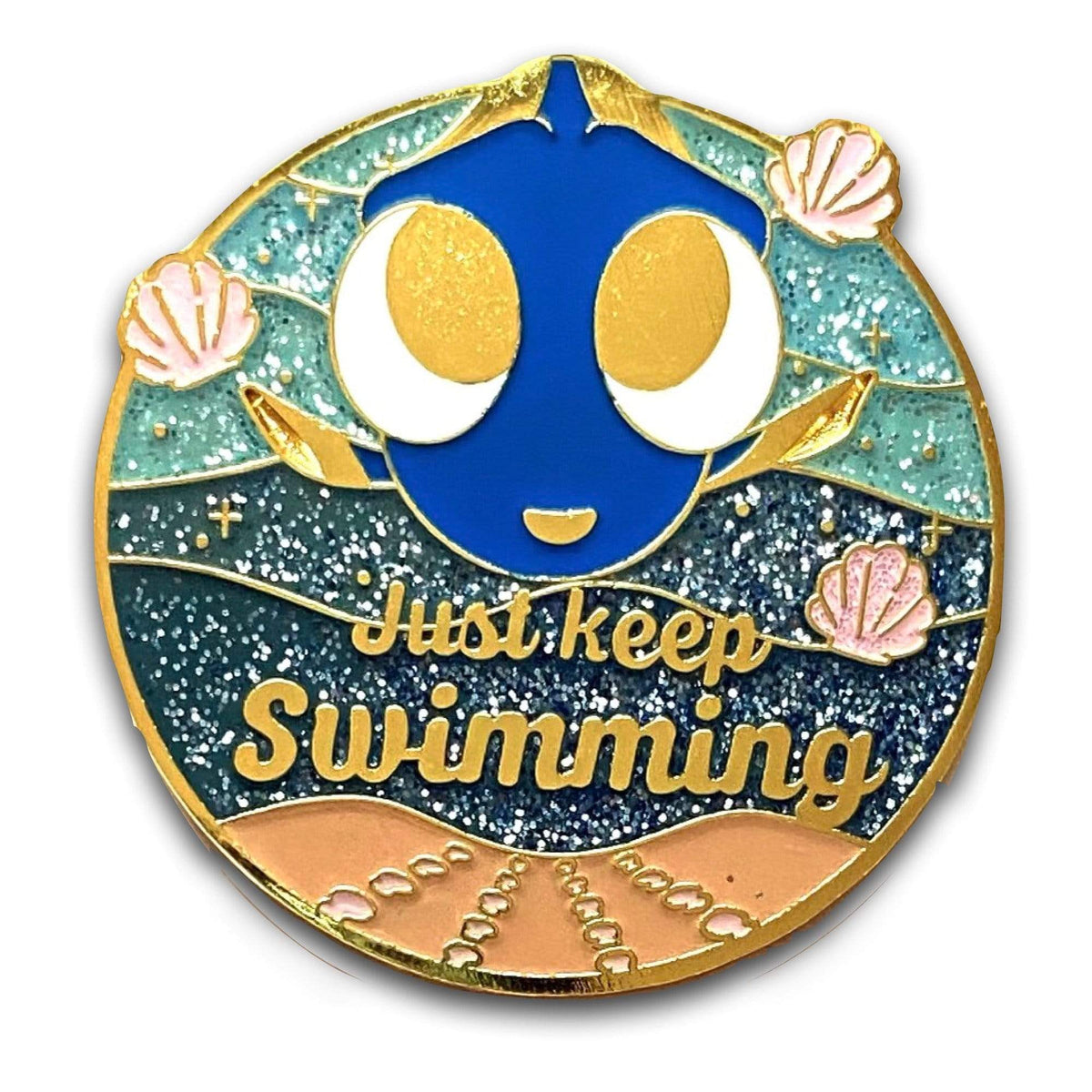 Swimming Fish enamel pin by Pinbuds