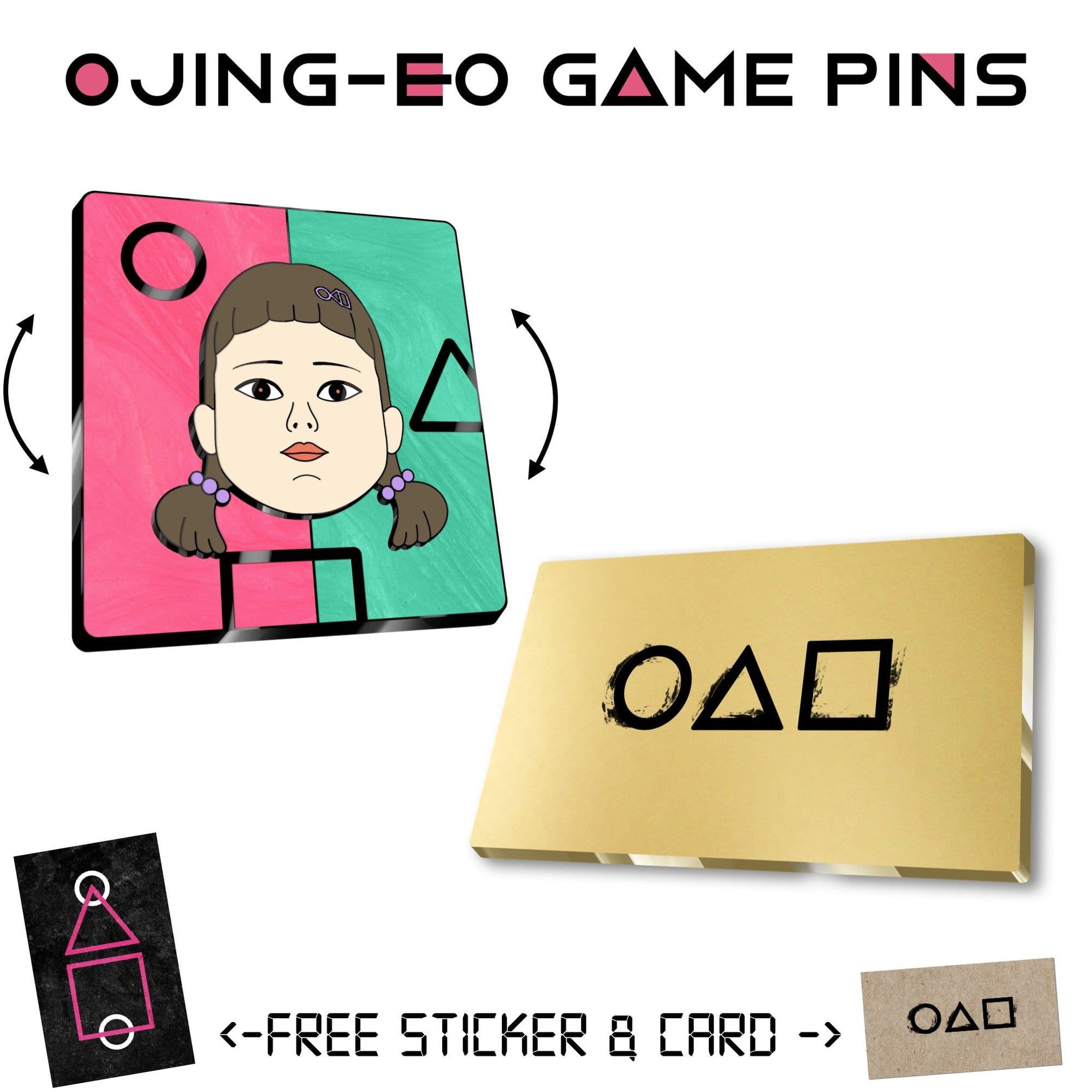 pinbuds 2 Pin Set: Game invite & Light Spinner Pin Squid Game Spinner pin