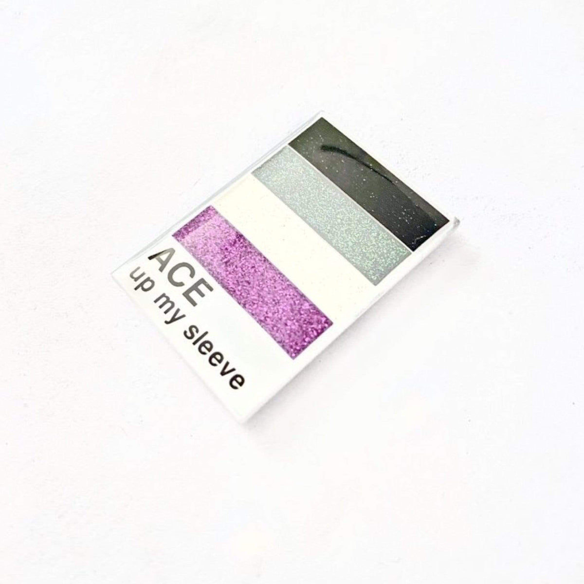 Asexual Pride enamel pin, hard enamel