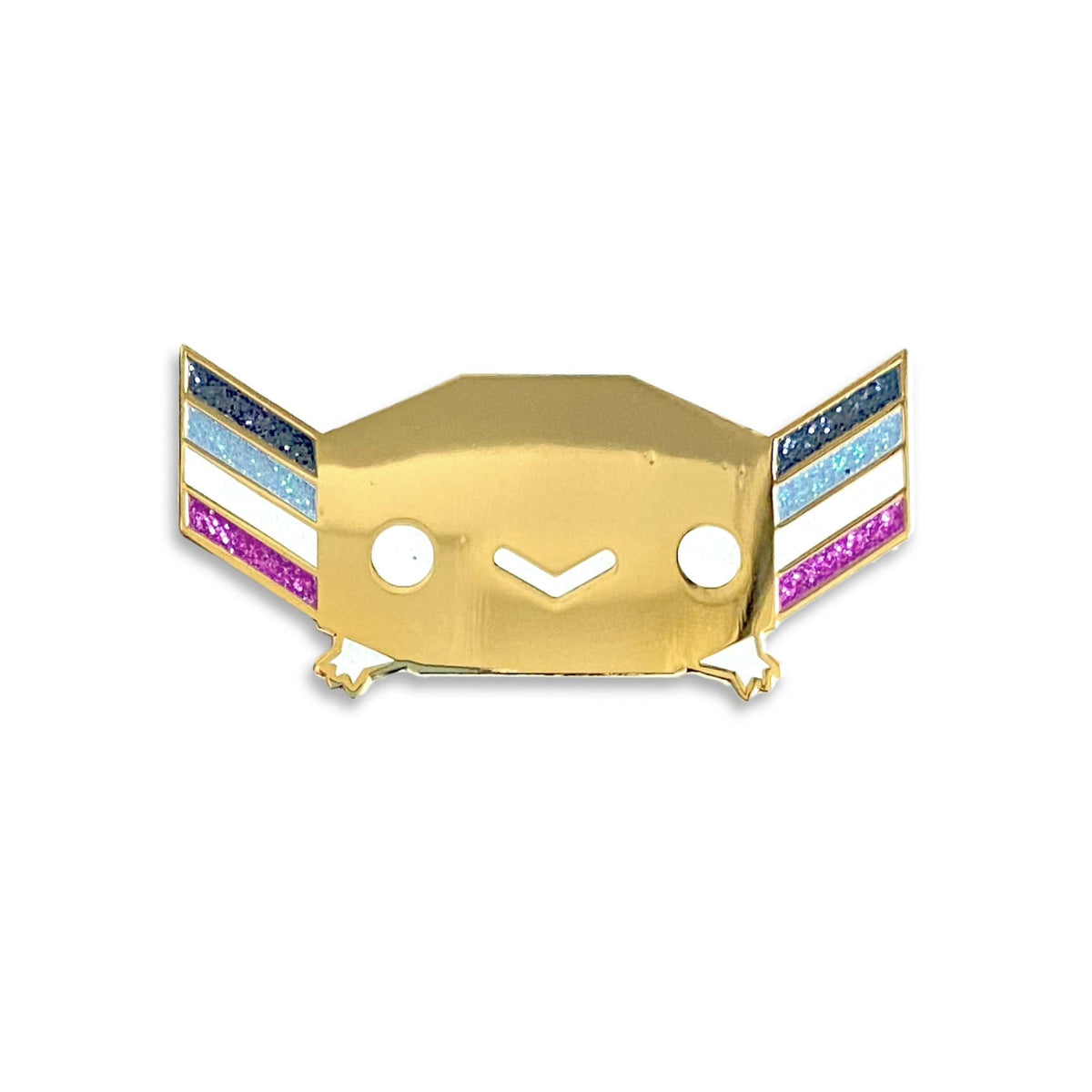 Asexualotl Pride enamel pin by Pinbuds