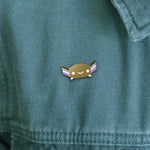Asexualotl Pride enamel pin, gold plating