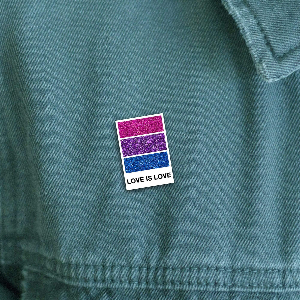 Bisexual Pride enamel pin, gold plating