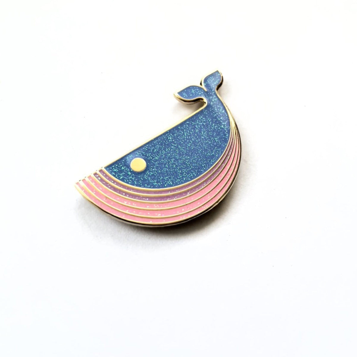 Bisexuwhale Pride enamel pin, hard enamel