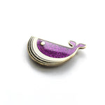 Demisexuwhale Pride enamel pin, glitter