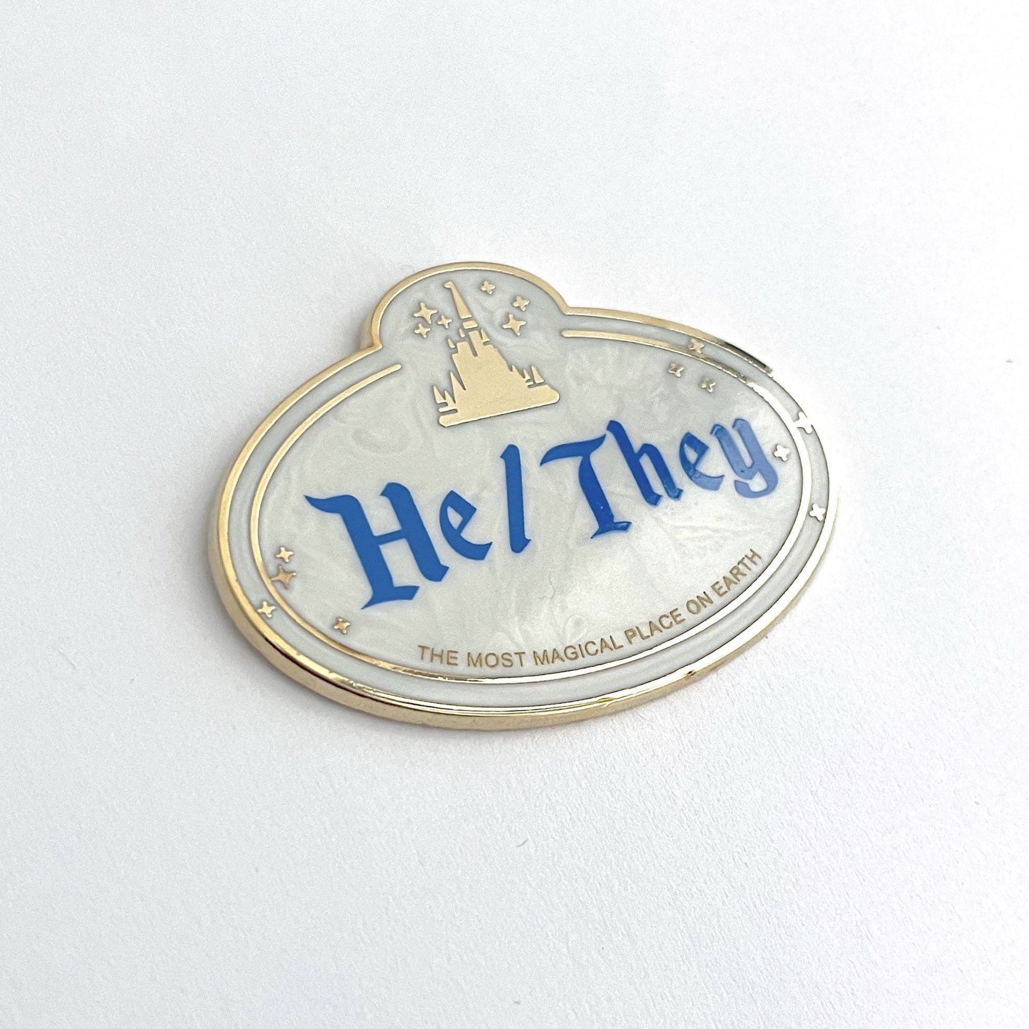 pinbuds Disneyland Tag Pronoun Pin "He/They"